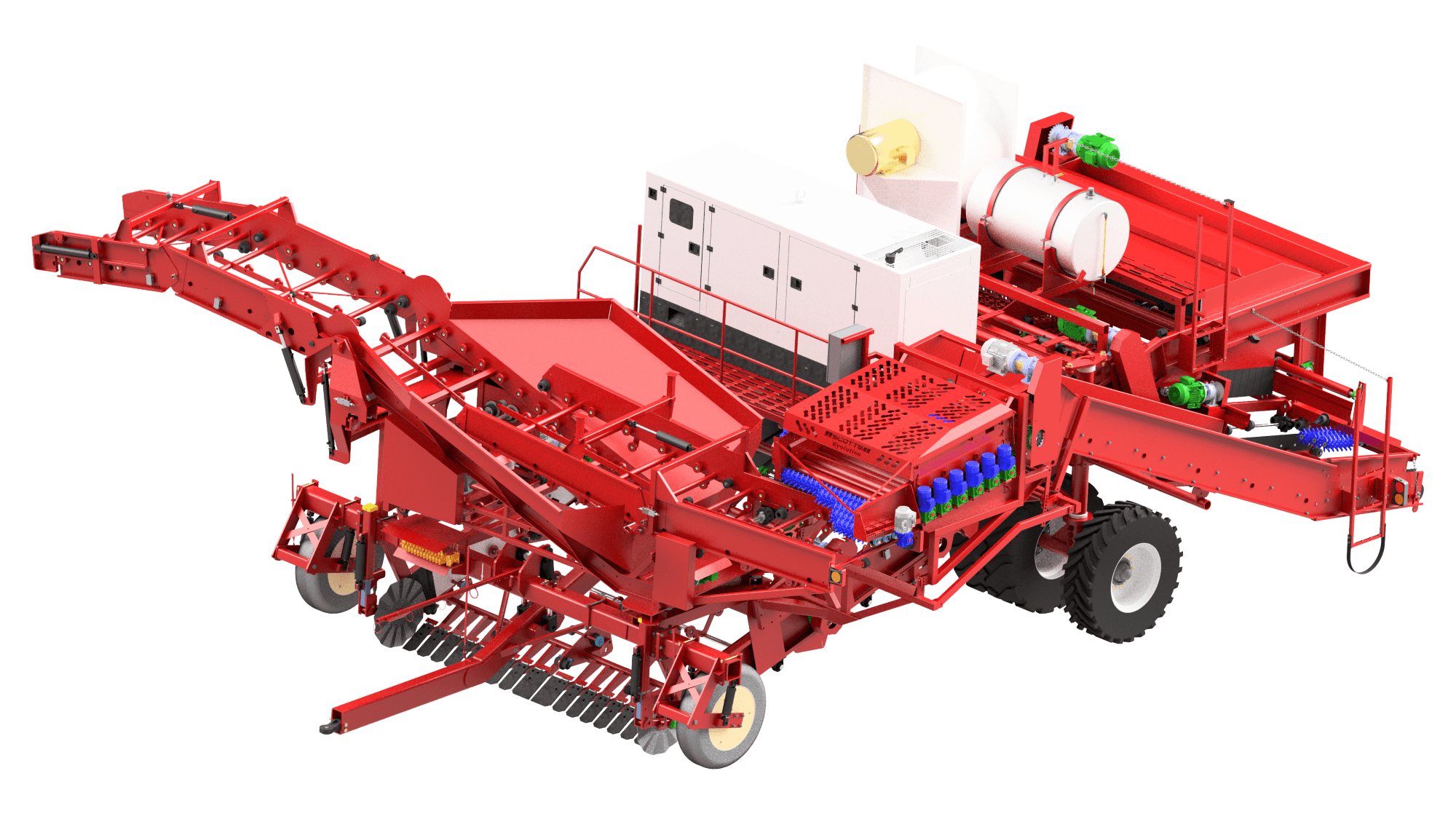 Allan 3-row-harvester and 4-row harvester